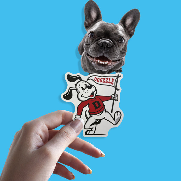 Dogzzle College Mascot Sticker