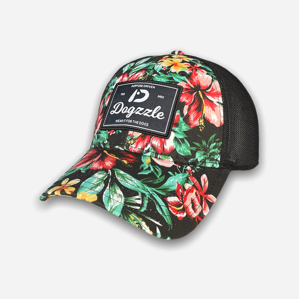 Black Hawaiian Mesh Snapback Hat