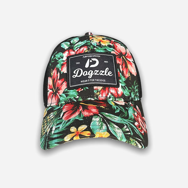 Black Hawaiian Mesh Snapback Hat