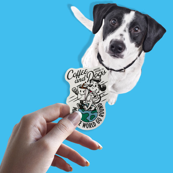 Coffee And Dogs Sticker