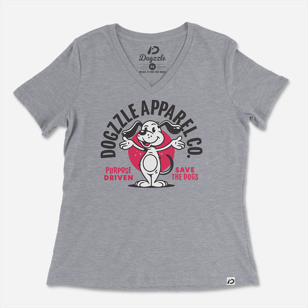 Women's Dogzzle Apparel Co. T-shirt (Athletic Grey)