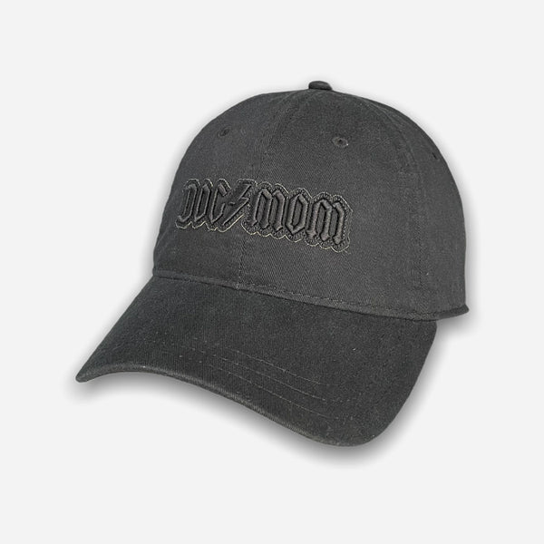 DOG MOM AC/DC INSPIRED TWILL CAP (BLACK/BLACK)