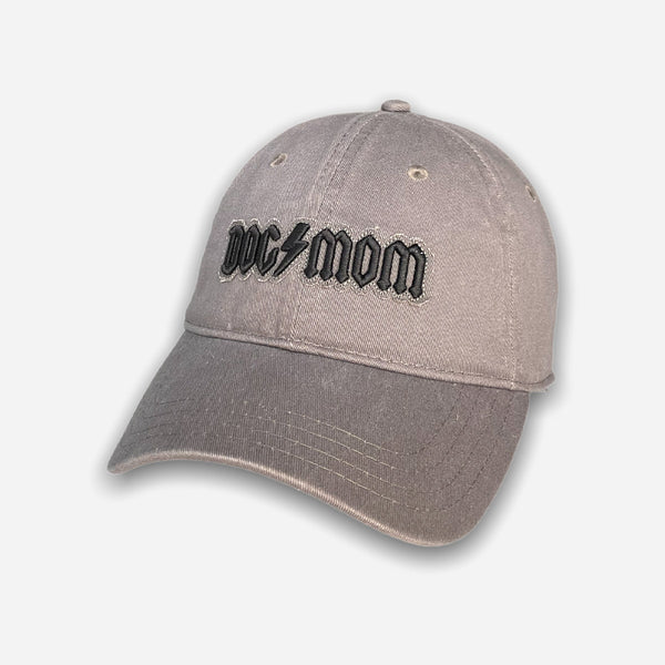DOG MOM AC/DC INSPIRED TWILL CAP (CHARCOAL)