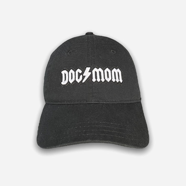 DOG MOM AC/DC INSPIRED TWILL CAP (BLACK/WHITE)