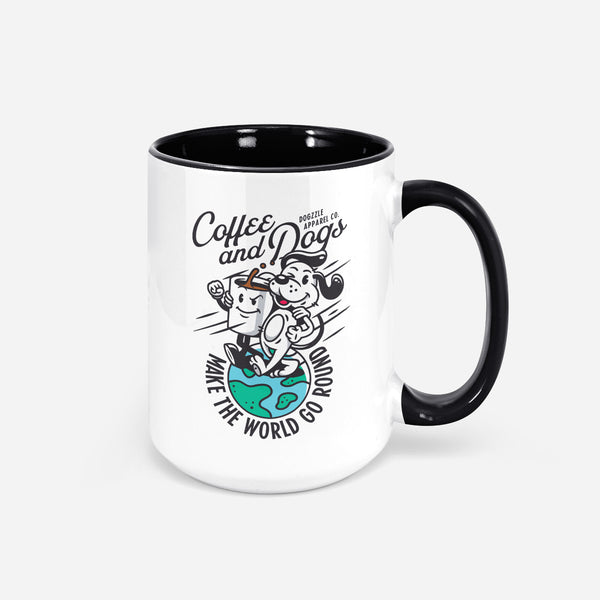 Coffee & Dogs Make the World Go Round Mug | Dogzzle